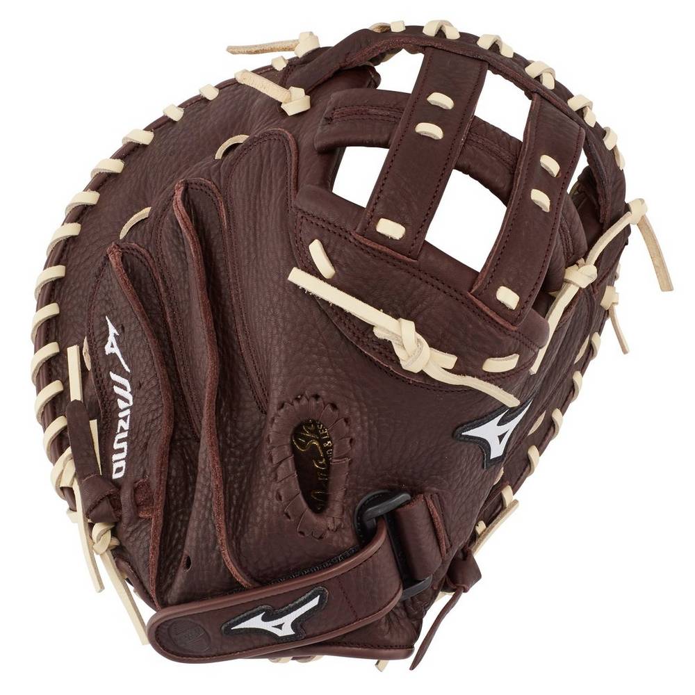 Mizuno Franchise Series Fastpitch 34" - Bayan Catchers Mitt - Kahve/Gümüş Türkiye (LDTHIS-250)